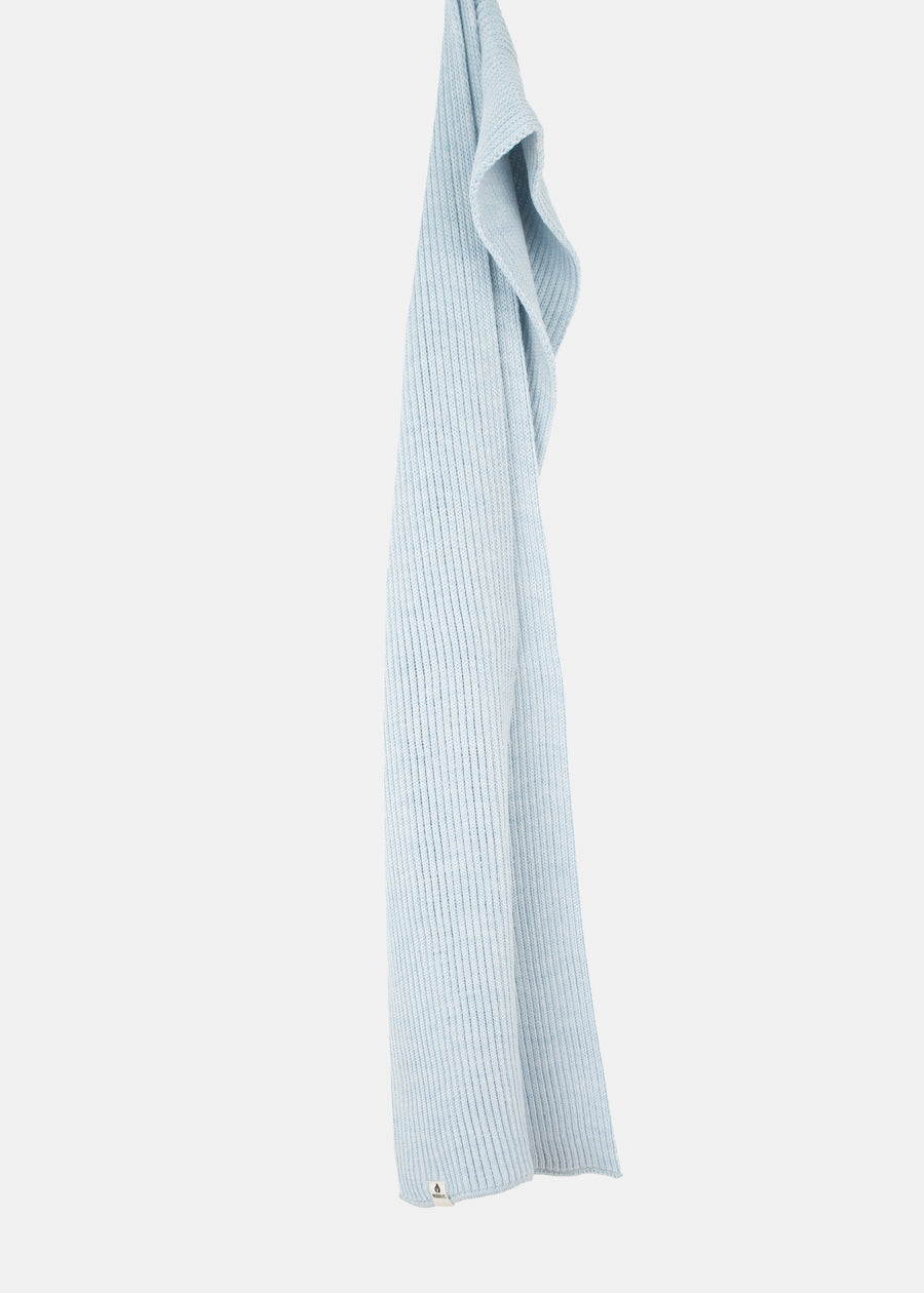 Merinowollen sjaal BALTO lichtblauw