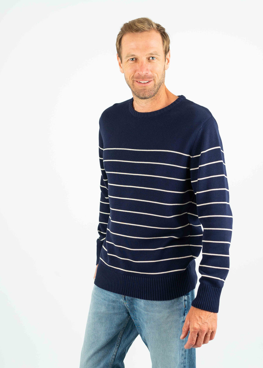 Second Choice Strickpullover NavyBeige-Striped