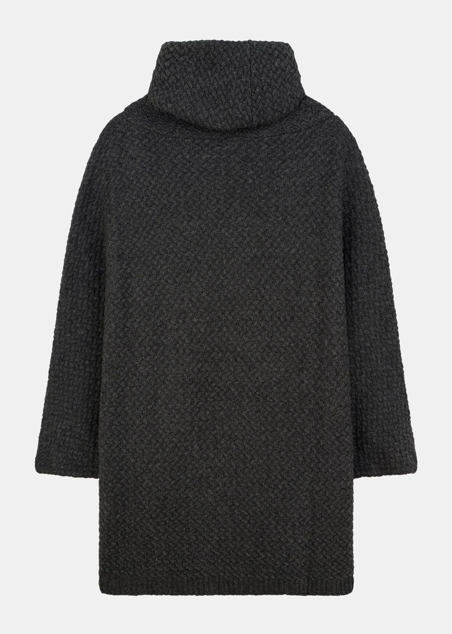 Knitted poncho MUUS Anthracite