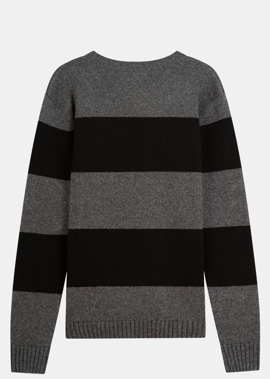 Strickpullover RIFFELT AnthraciteBlackStriped