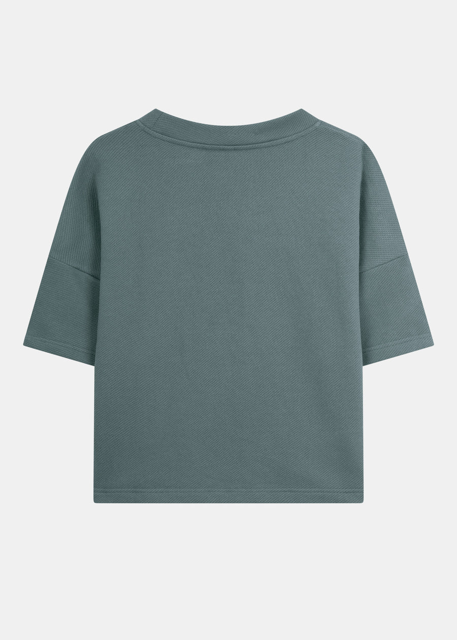 GROOT Piqué T-shirt met zeewier
