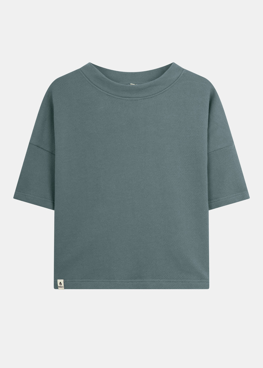 GROOT Piqué T-shirt met zeewier